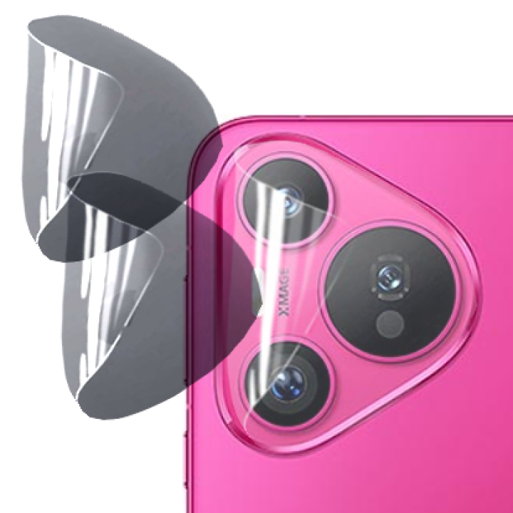 Противоударная гидрогелевая пленка Hydrogel Film для Huawei Pura 70 на камеру 3 шт, Transparent