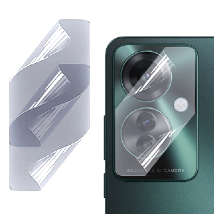 Противоударная гидрогелевая пленка Hydrogel Film для Oppo Reno11 F на камеру 3 шт, Transparent