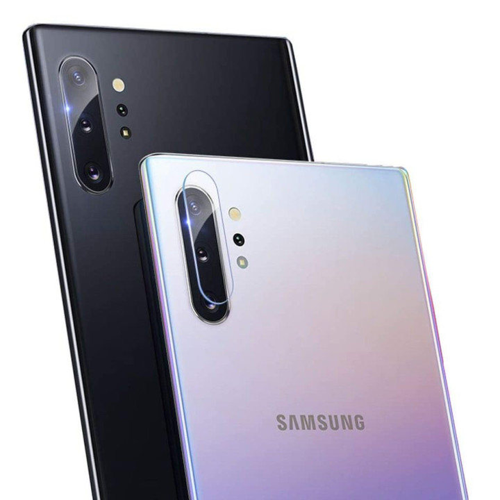 Противоударная гидрогелевая пленка Hydrogel Film для Samsung Galaxy Note 10 Plus на камеру 3 шт, Transparent