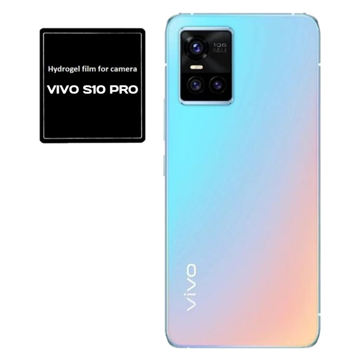 Противоударная гидрогелевая пленка Hydrogel Film для Vivo S10 Pro на камеру 3 шт, Transparent