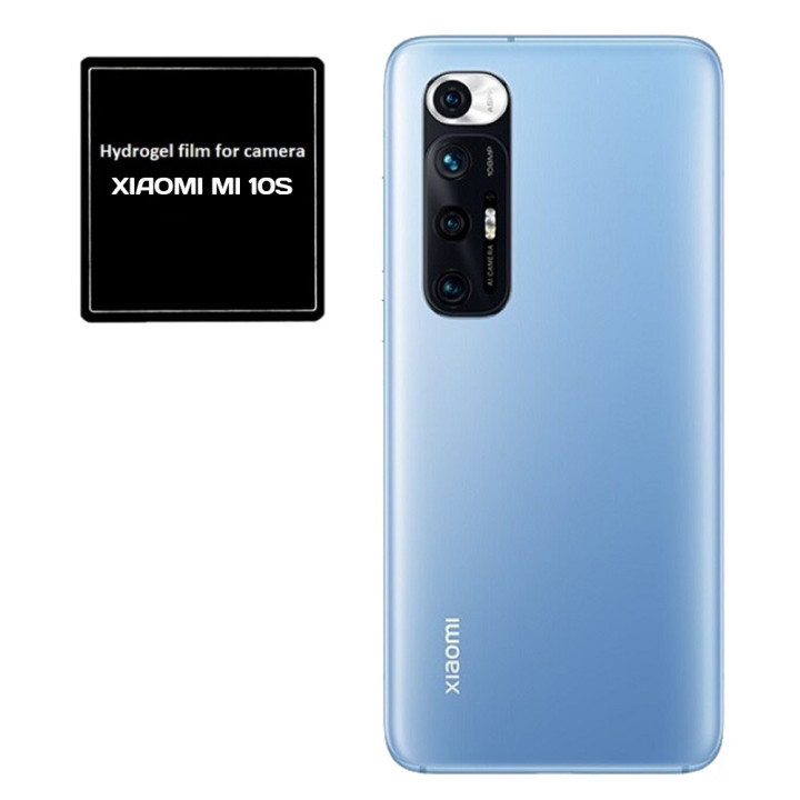 Противоударная гидрогелевая пленка Hydrogel Film для Xiaomi Mi 10S на камеру 3 шт, Transparent