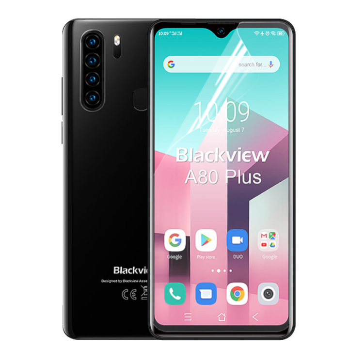 Противоударная гидрогелевая пленка Hydrogel Film для Blackview A80 Plus, Transparent
