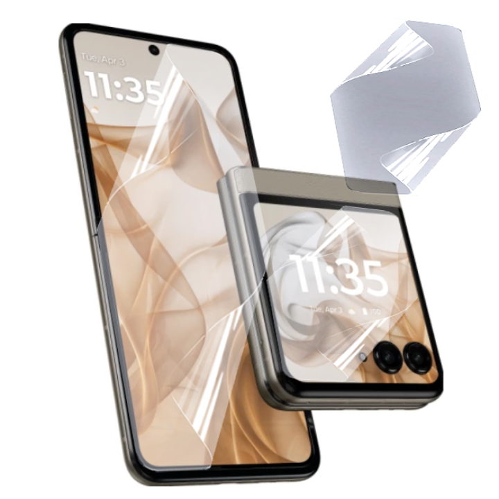 Противоударная гидрогелевая пленка Hydrogel Film для Motorola Razr 50 / Razr 60 / Razr 2024, Transparent