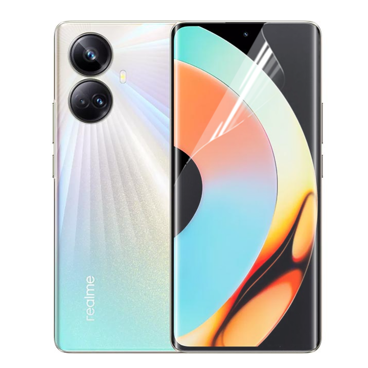 Противоударная гидрогелевая пленка Hydrogel Film для Realme 10 Pro Plus, Transparent