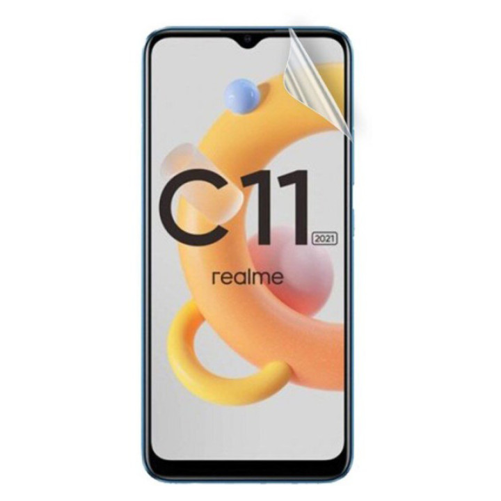 Противоударная гидрогелевая пленка Hydrogel Film для Realme C11 2021, Transparent