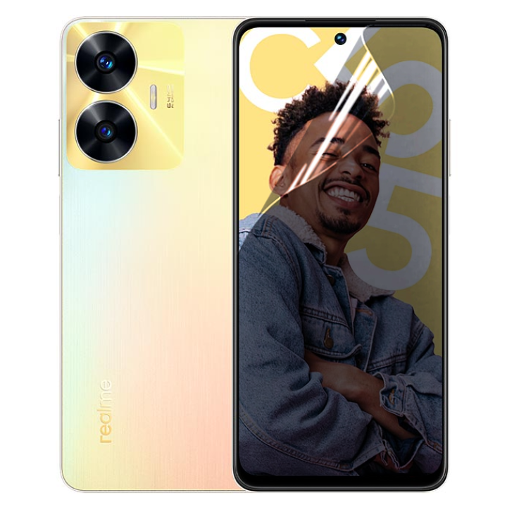 Противоударная гидрогелевая пленка Hydrogel Film для Realme C55, Transparent