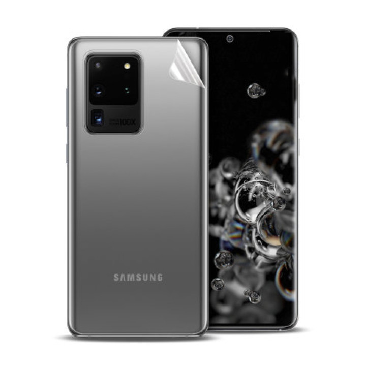 Противоударная гидрогелевая пленка Hydrogel Film для Samsung Galaxy S20 Ultra на заднюю панель, Transparent