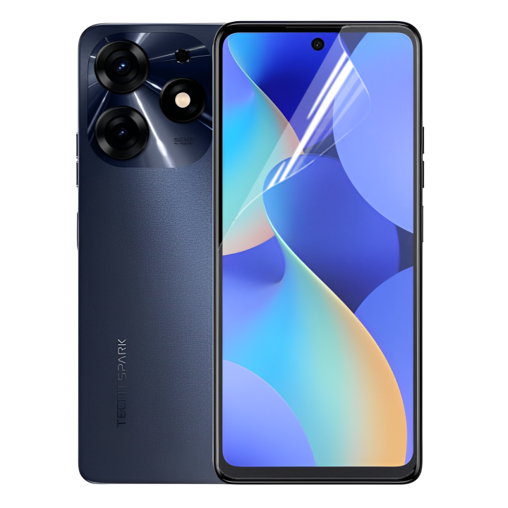 Противоударная гидрогелевая пленка Hydrogel Film для Tecno Spark 10 Pro, Transparent