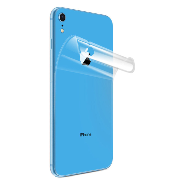 Противоударная гидрогелевая пленка Hydrogel Film для Apple iPhone XR на заднюю панель, Transparent