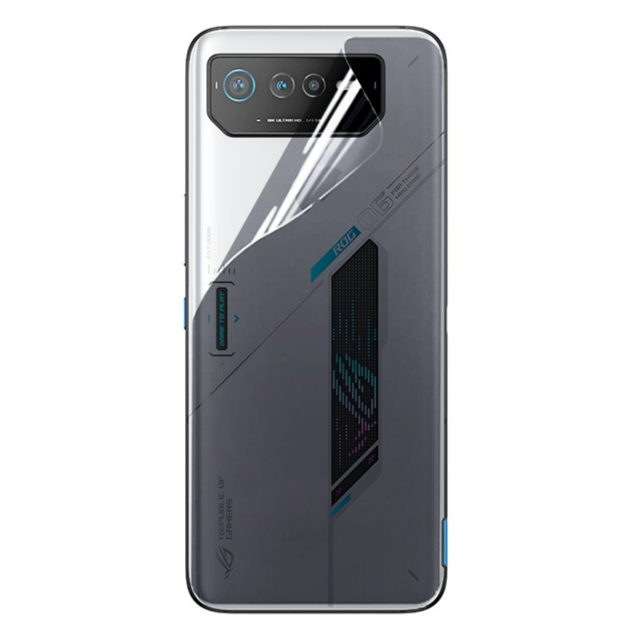 Противоударная гидрогелевая пленка Hydrogel Film для Asus ROG Phone 6 на заднюю панель, Transparent