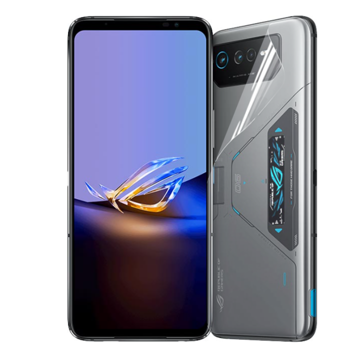 Противоударная гидрогелевая пленка Hydrogel Film для Asus ROG Phone 6D Ultimate на заднюю панель, Transparent