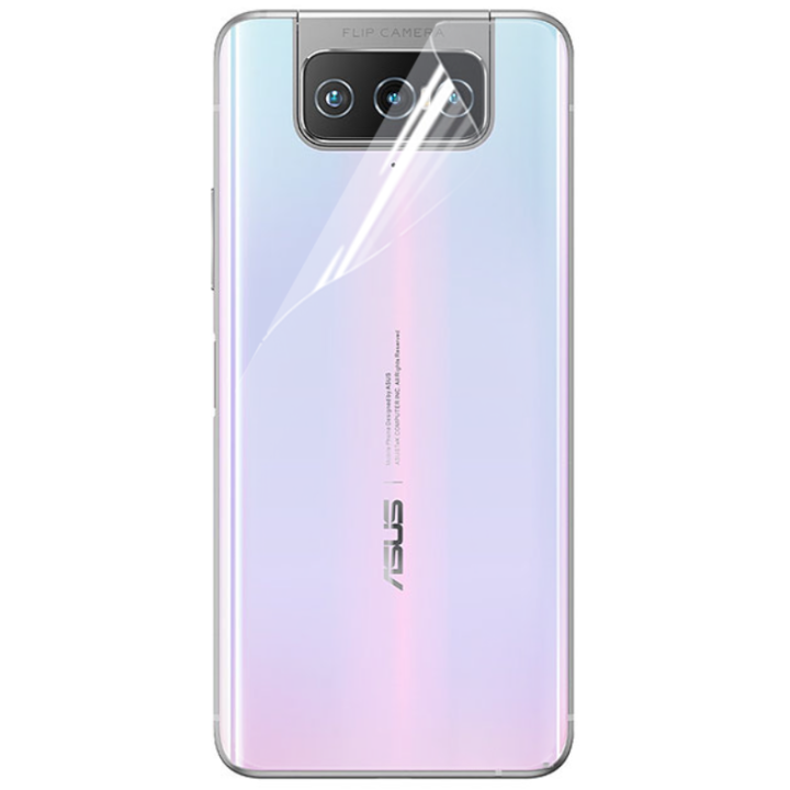Противоударная гидрогелевая пленка Hydrogel Film для Asus zenfone 7 pro на заднюю панель, Transparent