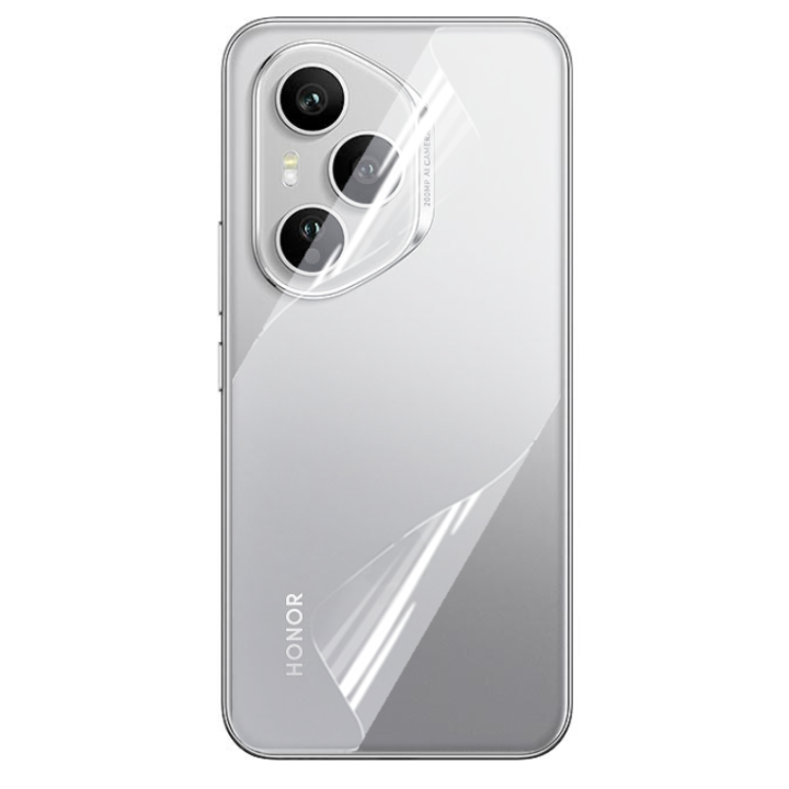 Противоударная гидрогелевая пленка Hydrogel Film для Honor 400 Pro​ на заднюю панель, Transparent