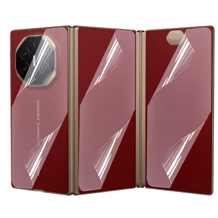 Противоударная гидрогелевая пленка Hydrogel Film для Huawei Mate XT Ultimate Design​ 3шт на заднюю панель, Transparent