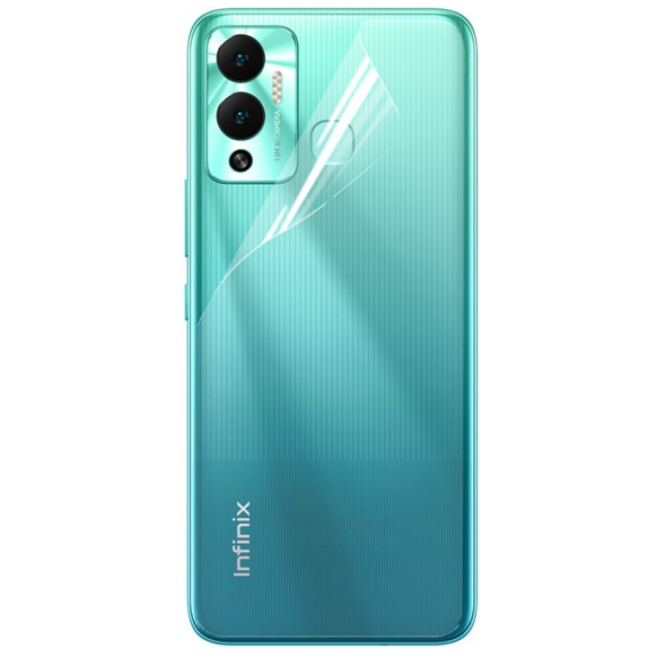 Противоударная гидрогелевая пленка Hydrogel Film для Infinix Hot 12 Play на заднюю панель, Transparent