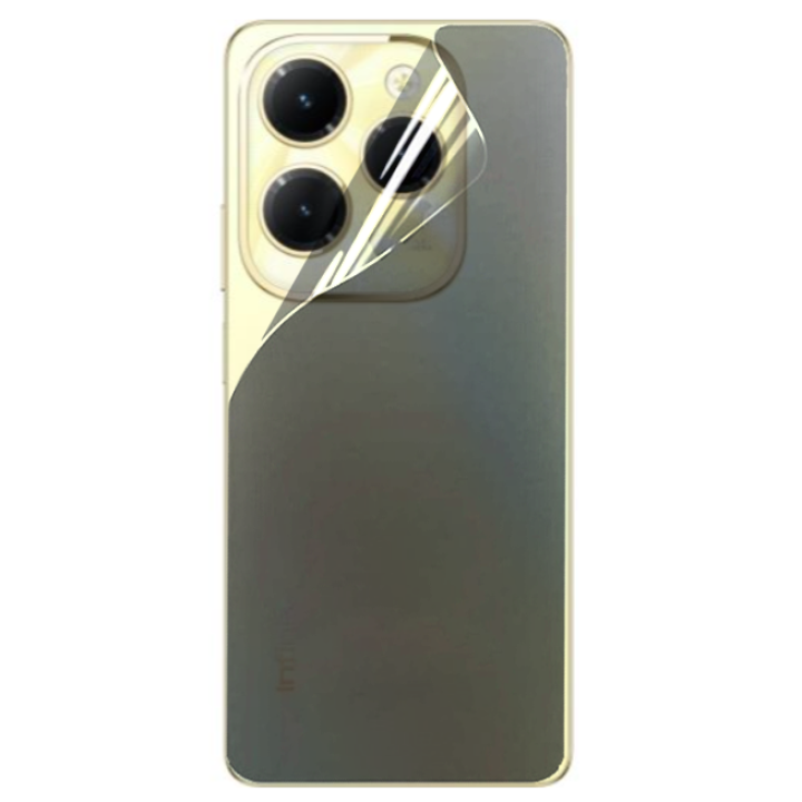 Противоударная гидрогелевая пленка Hydrogel Film для Infinix Hot 40​ на заднюю панель, Transparent