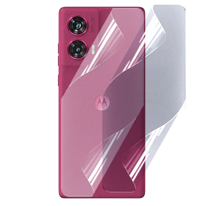 Противоударная гидрогелевая пленка Hydrogel Film для Motorola Edge 50 Fusion​ на заднюю панель, Transparent