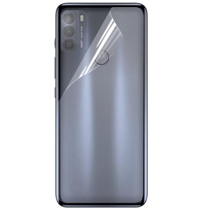 Противоударная гидрогелевая пленка Hydrogel Film для Motorola Moto G50 на заднюю панель, Transparent