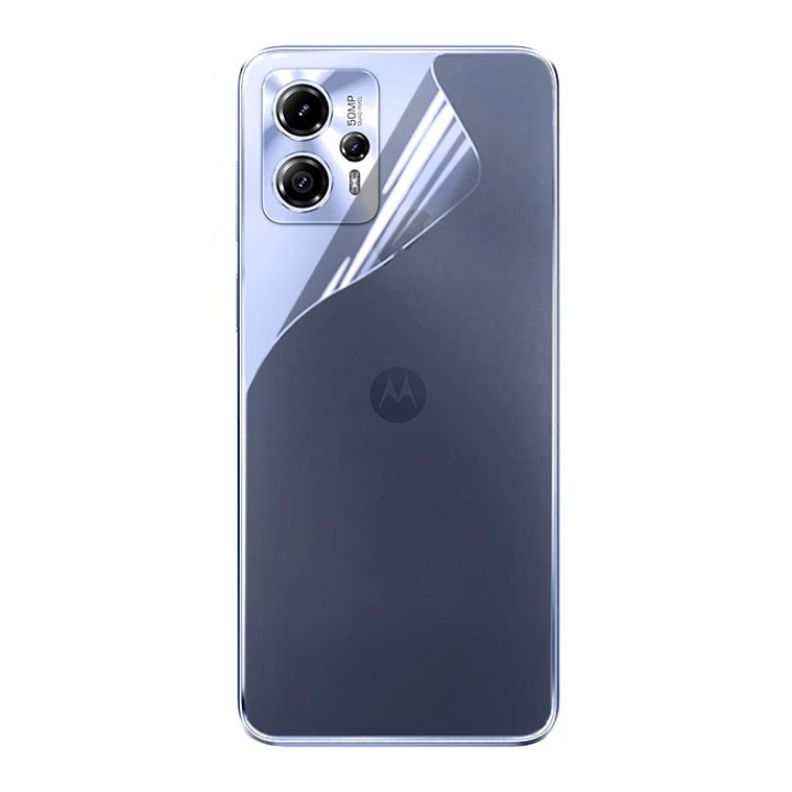 Противоударная гидрогелевая пленка Hydrogel Film для Motorola Moto G13 на заднюю панель, Transparent