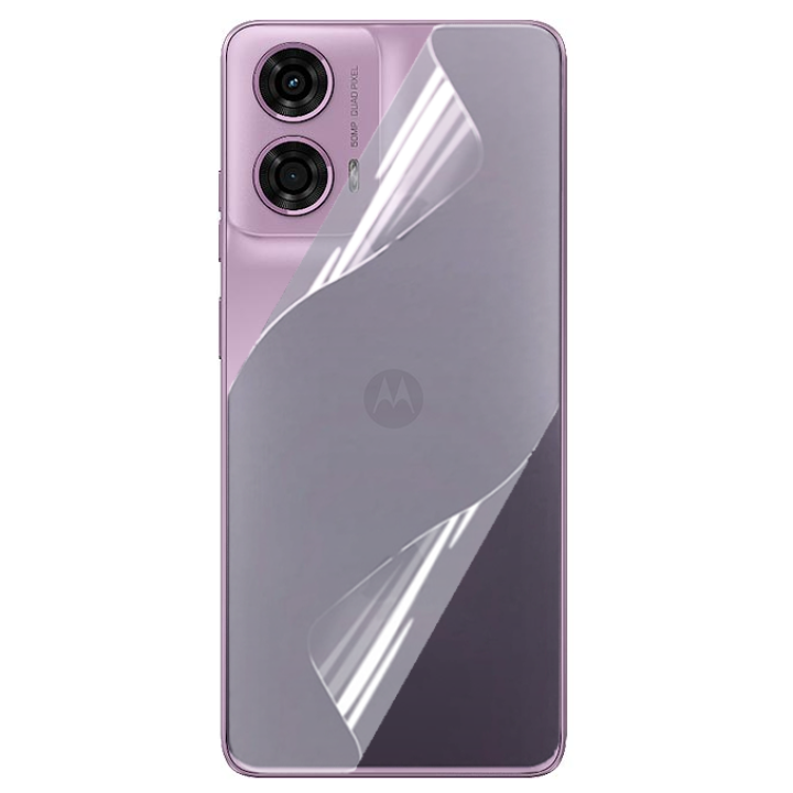 Противоударная гидрогелевая пленка Hydrogel Film для Motorola Moto G24 / G24 Power​​ на заднюю панель, Transparent
