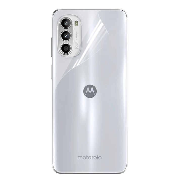 Противоударная гидрогелевая пленка Hydrogel Film для Motorola Moto G52 на заднюю панель, Transparent