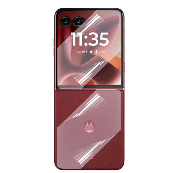 Противоударная гидрогелевая пленка Hydrogel Film для Motorola Razr 60 Ultra​ на заднюю панель, Transparent