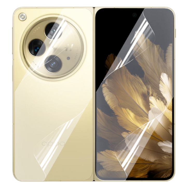 Противоударная гидрогелевая пленка Hydrogel Film для Oppo Find N3 на заднюю панель, Transparent