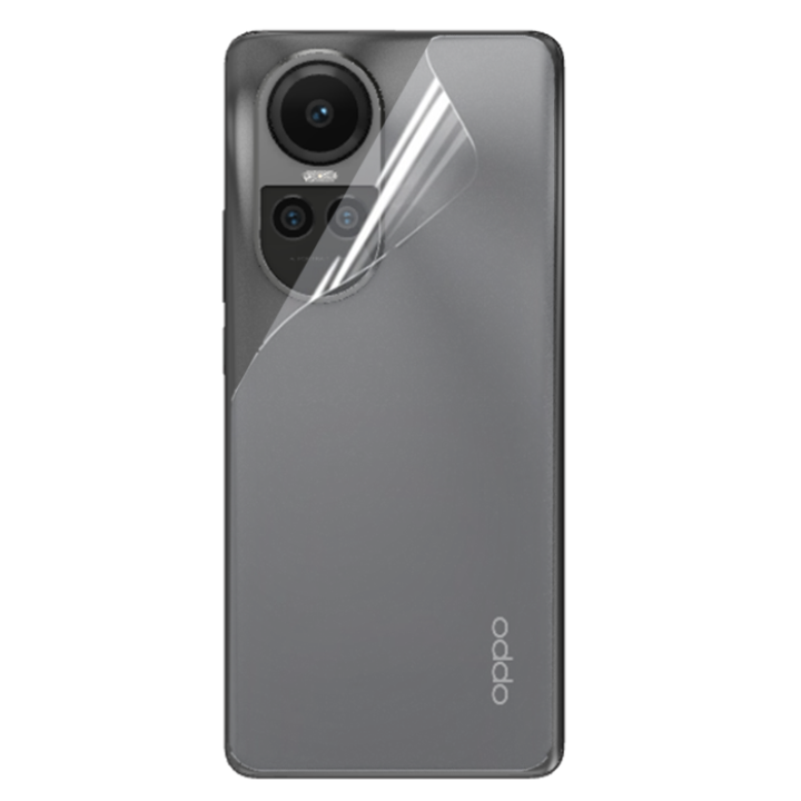 Противоударная гидрогелевая пленка Hydrogel Film для Oppo Reno10 Pro на заднюю панель, Transparent