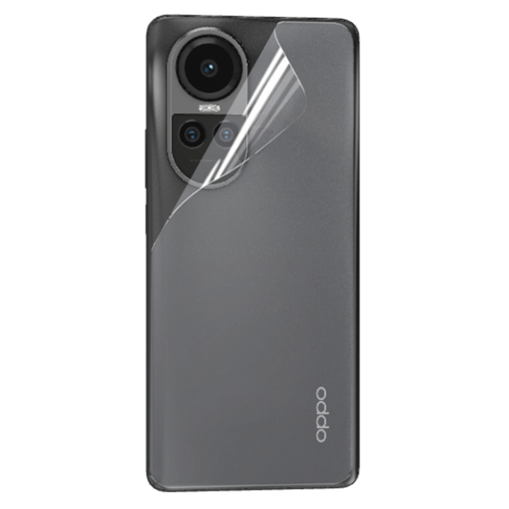 Противоударная гидрогелевая пленка Hydrogel Film для Oppo Reno10 на заднюю панель, Transparent