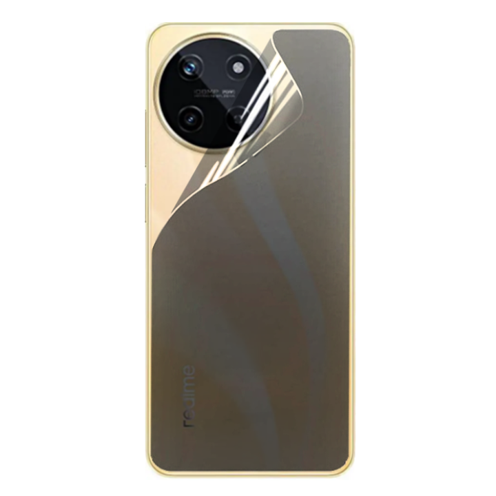 Противоударная гидрогелевая пленка Hydrogel Film для Realme 11 4g на заднюю панель, Transparent