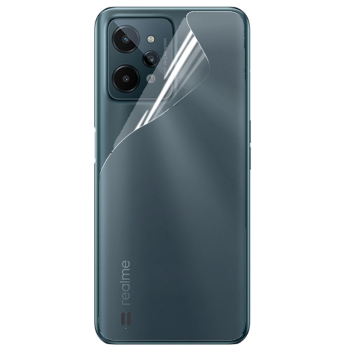 Противоударная гидрогелевая пленка Hydrogel Film для Realme C31 на заднюю панель, Transparent