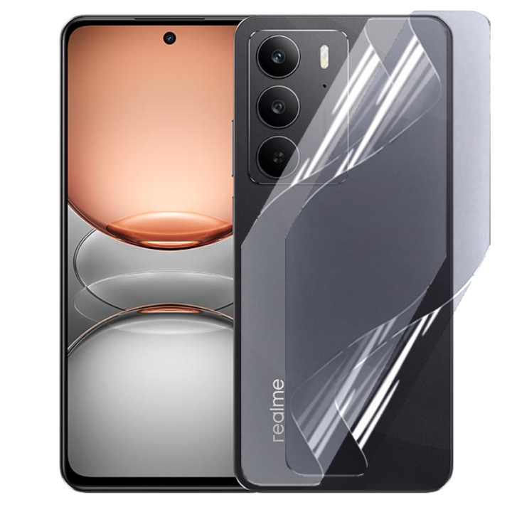 Противоударная гидрогелевая пленка Hydrogel Film для Realme C75​​ на заднюю панель, Transparent