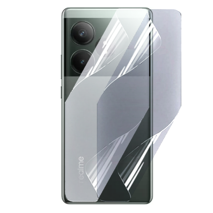 Противоударная гидрогелевая пленка Hydrogel Film для Realme GT 6T на заднюю панель, Transparent