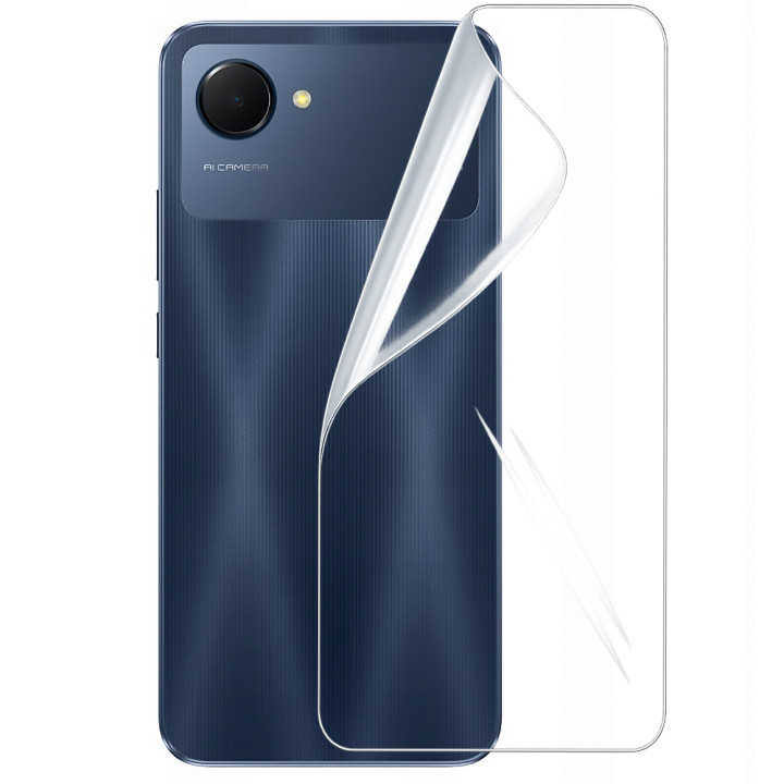 Гидрогелевая пленка Hydrogel Film для Realme Narzo 50i Prime​​ на заднюю панель, Transparent