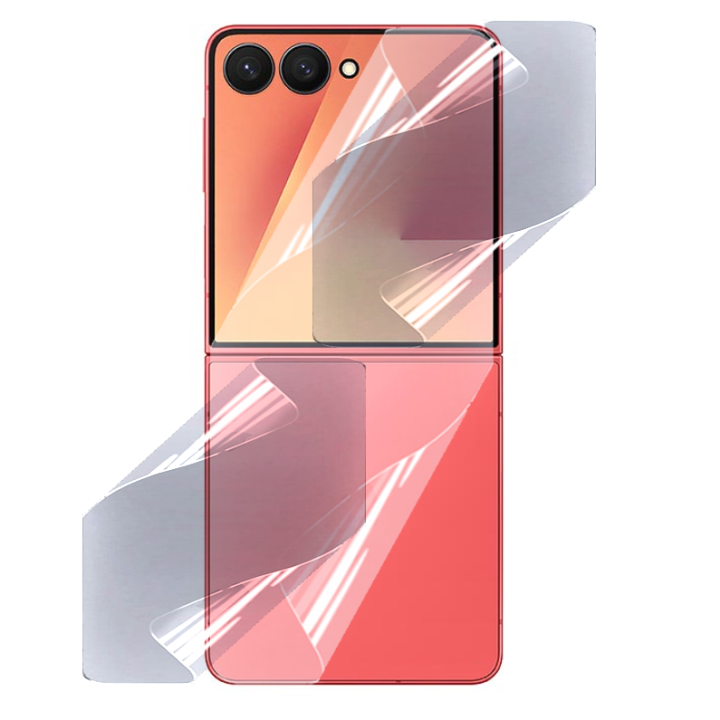 Противоударная гидрогелевая пленка Hydrogel Film для Samsung Galaxy Flip7 на заднюю панель, Transparent