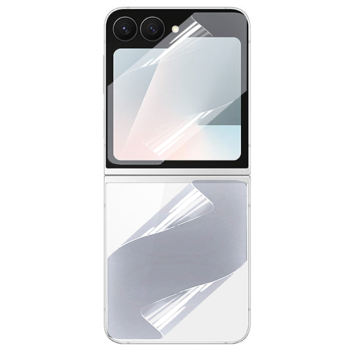 Противоударная гидрогелевая пленка Hydrogel Film для Samsung Galaxy Flip7 FE на заднюю панель, Transparent