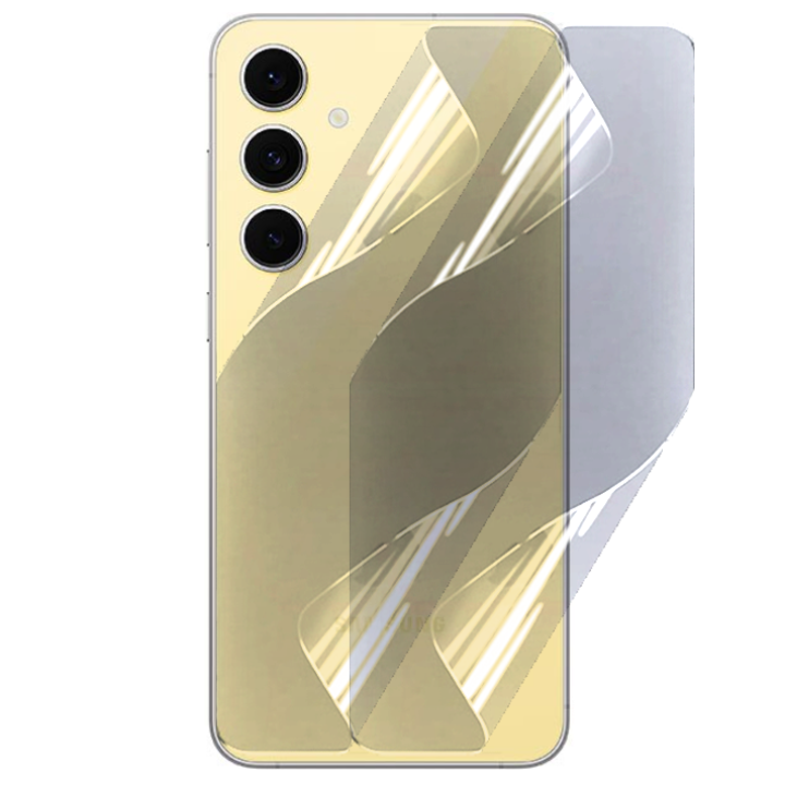 Противоударная гидрогелевая пленка Hydrogel Film для Samsung Galaxy S24 FE на заднюю панель, Transparent