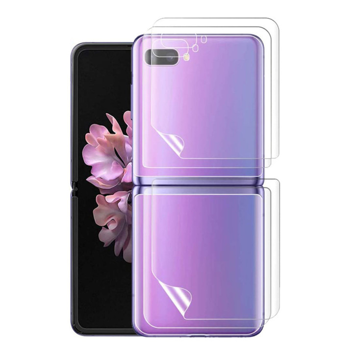 Противоударная гидрогелевая пленка Hydrogel Film для Samsung Galaxy Flip на заднюю панель, Transparent