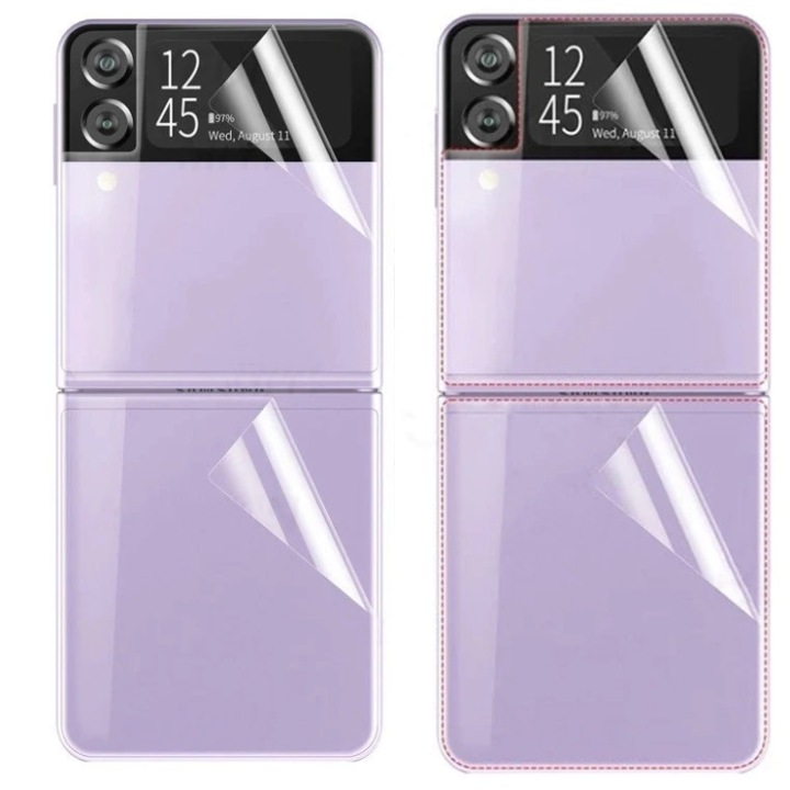 Противоударная гидрогелевая пленка Hydrogel Film для Samsung Galaxy Flip3 5G на заднюю панель, Transparent