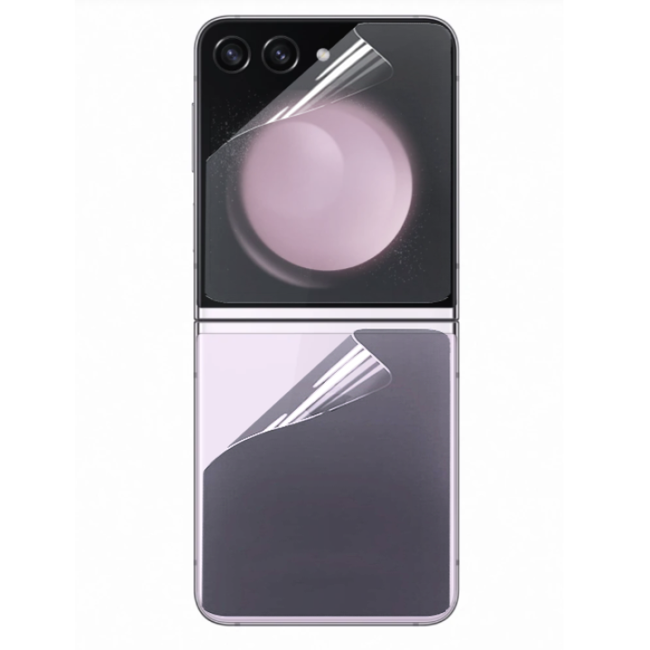 Противоударная гидрогелевая пленка Hydrogel Film для Samsung Galaxy Flip5 на заднюю панель, Transparent