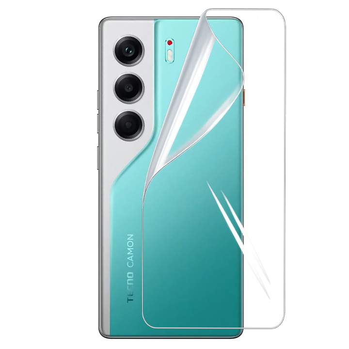 Гидрогелевая пленка Hydrogel Film для Tecno Camon 40 на заднюю панель, Transparent