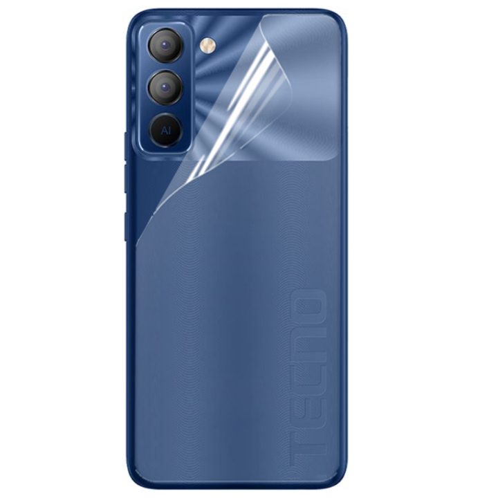 Противоударная гидрогелевая пленка Hydrogel Film для Tecno Pop 5 pro на заднюю панель, Transparent