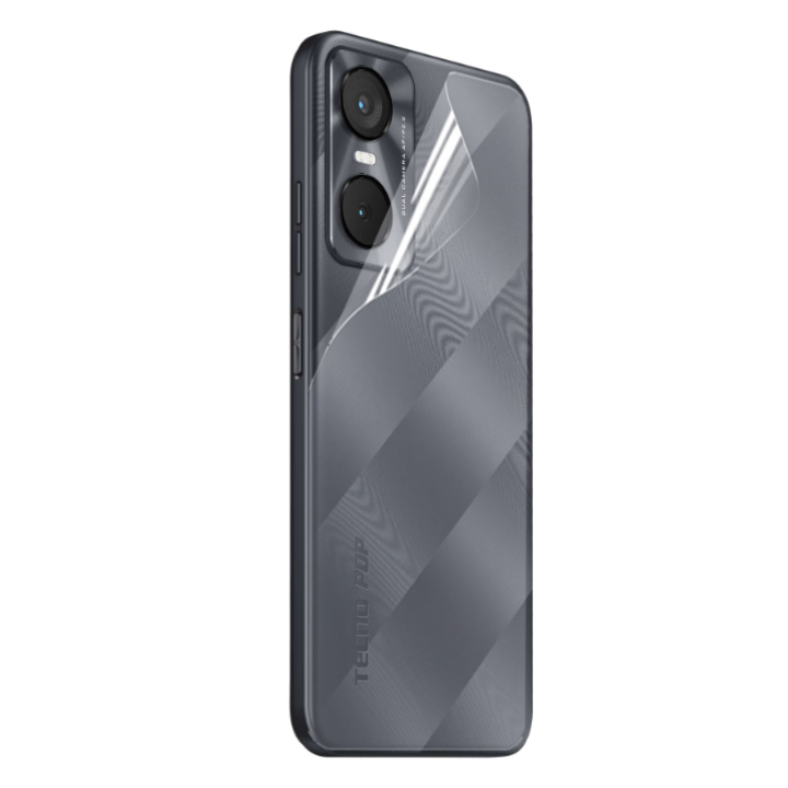 Противоударная гидрогелевая пленка Hydrogel Film для Tecno Pop 6 Pro на заднюю панель, Transparent