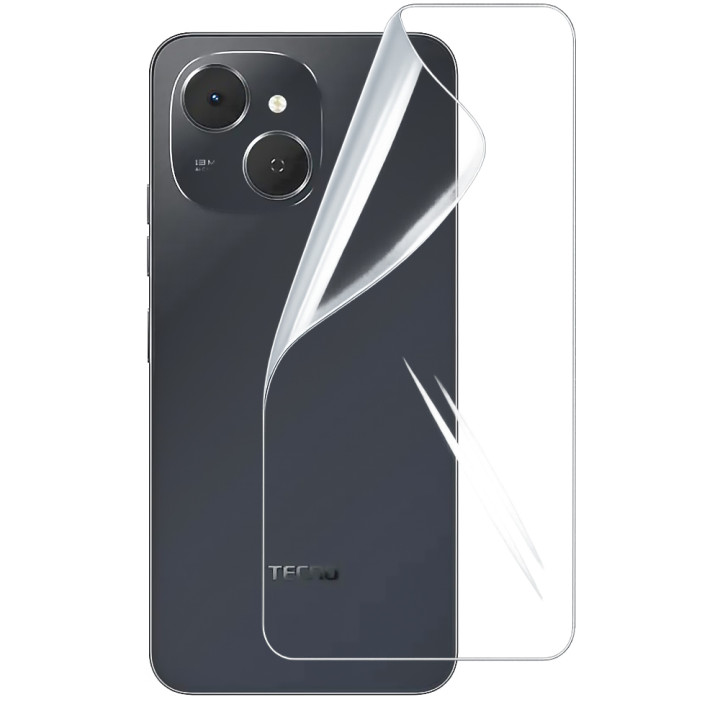 Гидрогелевая пленка Hydrogel Film для Tecno Spark 40C на заднюю панель, Transparent