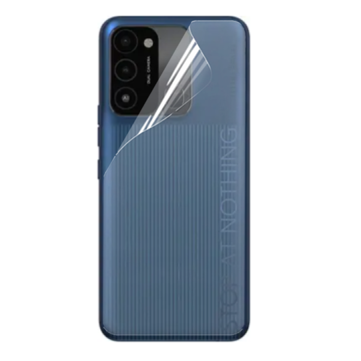 Противоударная гидрогелевая пленка Hydrogel Film для Tecno Spark Go 2022 на заднюю панель, Transparent