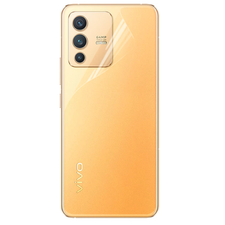 Противоударная гидрогелевая пленка Hydrogel Film для Vivo V23 5G на заднюю панель, Transparent