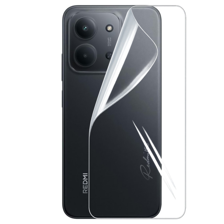 Гидрогелевая пленка Hydrogel Film для Xiaomi Redmi 15C 4G на заднюю панель, Transparent