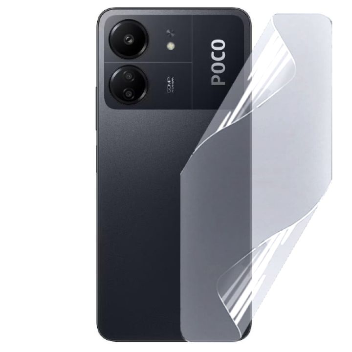Протиударна гідрогелева плівка Hydrogel Film для Xiaomi Redmi 13C 4G / 13C 5G / Poco C65​ на задню панель, Transparent