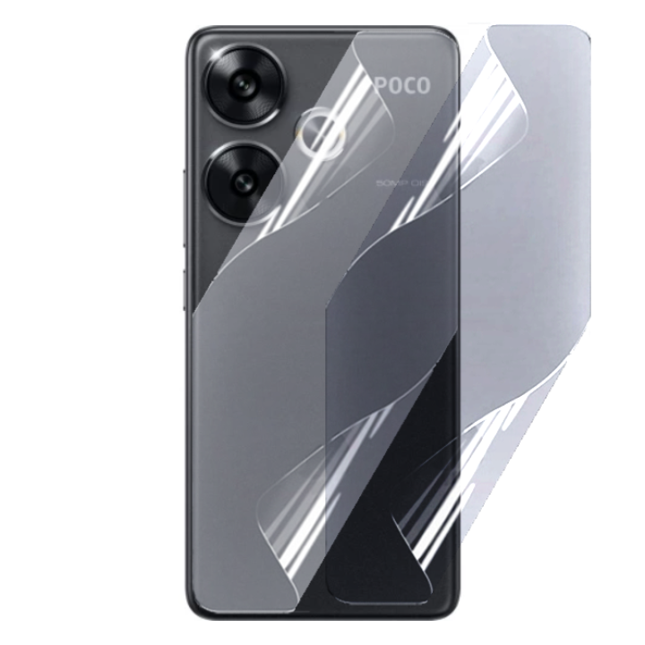 Противоударная гидрогелевая пленка Hydrogel Film для Xiaomi Poco F6​ на заднюю панель, Transparent