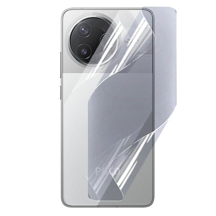 Противоударная гидрогелевая пленка Hydrogel Film для Xiaomi Poco F7 Pro​ на заднюю панель, Transparent